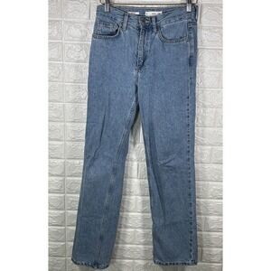 MNG MANGO‎ WOMENS JEANS SIZE 2 MATILDA STRAIGHT LEG DENIM HIGH RISE